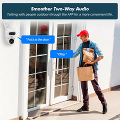 KERUI-Caméra de surveillance extérieure PTZ IP HD 5K 10MP, dispositif de sécurité sans fil, étanche, avec vision nocturne intelligente et détection de mouvement