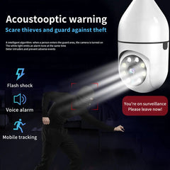 Caméra de surveillance à ampoule LED, budgétaire de sécurité, suivi automatique, vision nocturne, WiFi, 2025 °, 360 Hot, livraison directe