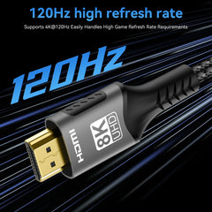 FDBRO 8K HDMI 2.1 câble 8K @ 60Hz 4K @ 120Hz 48Gbps EARC ARC HDCP Ultra haute vitesse HDR pour câble vidéo RTX PC projecteur d'ordinateur portable HD TV