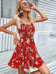 robe sexy femme chic et élégante été,robe courte femme,mode vetement femme 2024,nouveau en robes,robe noir sans manches fleurie,robe dos nu de plage