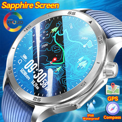 Montre connectée de sport de plein air pour hommes, grande batterie, écran AMOLED de 1.53 pouces, boussole, étanche 10ATM, appel Bluetooth, pour OPPO, 2025