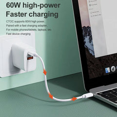 Boîte de rangement pour câble de charge rapide, adaptateur USB, PD 60W, For iPhone 15, 14, 13, Pro, Max, For Samsung S24, Xiaomi