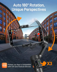 Hohem iSteady X3 SE 3-Axi stabilisateur de cardan avec télécommande et stabilisateur de téléphone pliable pour iPhone/Samsung/Xiaomi/HuaWeii