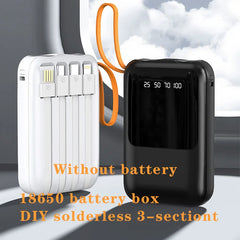 3*18650 batterie externe charge rapide Powerbank chargeur de batterie Portable PowerBank pour iPhone Xiaomi 4IN1 Mini boîtes de stockage de batterie