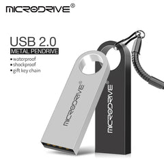 Clé USB étanche, 4 go, 8 go, 16 go, 32 go, 64 go, clé USB en métal, carte mémoire, disque u avec porte-clés