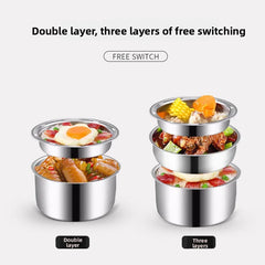 Boîte à déjeuner électrique en acier inoxydable, chauffage du riz, employé de bureau, prise en chauffage électrique, isolation thermique, boîte à déjeuner
