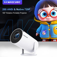 Magcubic 4K Wifi6 projecteur Android 11 260 ANSI double WIFI Allwinner H713 BT5.0 1280*720P Home cinéma extérieur portable HY300 Pro