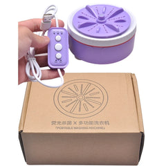 Mini Machine à Laver Portable USB, Rotatif Turbo Fruit, Lave-Vaisselle Ultrasonique pour Vêtements, Maison, Cuisine, Voyage, Télécommande