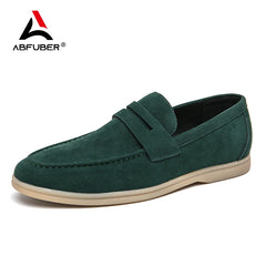 Chaussures classiques en daim souple pour hommes, mocassins en cuir, chaussures décontractées à enfiler, chaussures de conduite confortables, chaussures plates pour hommes, chaussures de marche