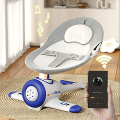 Chaise à bascule électrique de dessin animé pour bébé, chaise apaisante de musique Bluetooth pour bébé, berceau de couchage pour bébé, berceau électrique pour nouveau-né