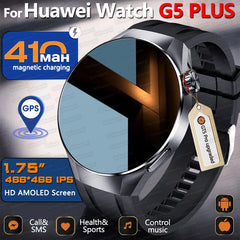 2025 nouveau pour HUAWEI montre G5 PlUS montre intelligente hommes 1.75 "HD AMOLED écran GPS piste fréquence cardiaque Bluetooth appel boussole SmartWatch