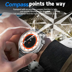 2025 nouveau GPS Sports de plein air montre intelligente boussole pression altimètre IP68 étanche Bluetooth appel hommes AMOLED écran montre intelligente