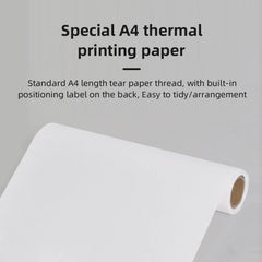 Imprimante thermique portative A4 avec papier d'impression BT Min fabricant d'étiquettes A4 Portable fabricant d'impression de documents voyage et utilisation au travail à domicile