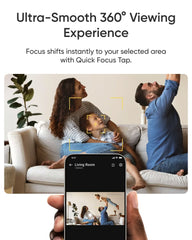 eufy Security Indoor Cam E30 Caméra de sécurité à résolution 4K avec 360 ° Enregistrement PTZ 7/24 suivi AI avec mini caméra humaine Wi-Fi