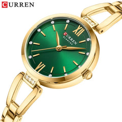 CURREN 9092 montres à Quartz femmes Bracelet élégant Bracelet en acier inoxydable strass mode dames montre Simple cadeaux reloj mujer