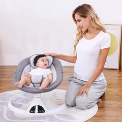 Chaise à bascule électrique pour bébé avec jouets et télécommande, balançoire portable pour nouveau-né de 0 à 18 mois, CPull avec moustiquaire