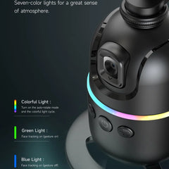 Bâton de Selfie à cardan intelligent AI, suivi automatique du visage, Rotation du cardan portable pour Smartphone, caméra, trépied vidéo, stabilisateur avec LED