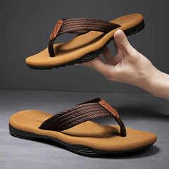 Pantoufles d'été pour hommes, tongs de marque à la mode, chaussures d'extérieur confortables et décontractées, sandales de plage antidérapantes, 6 couleurs