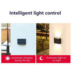 Lampe murale solaire extérieure étanche à énergie solaire lumière haut et bas éclairer la maison jardin cour décoration lumières du soleil extérieures