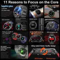 2025 nouveau pour Samsung Galaxy montre 7 acide urique pression artérielle oxygène sanguin analyse du corps montre intelligente ECG + PPG horloge Smartwatch hommes