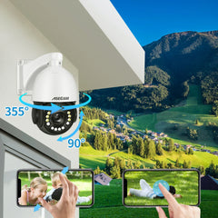 Caméra de Surveillance IP POE hd 8MP PTZ 4K, dispositif de sécurité sans fil, avec Zoom optique couleur nuit, SONY IMX415, Audio et vidéo, Compatible avec Hikvision, RSTP