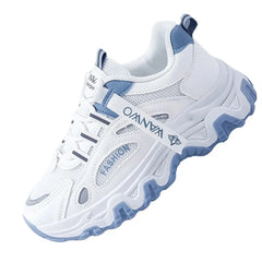 Baskets femme nouvelles grosses baskets femmes respirant maille chaussures décontractées baskets Tennis femme plate-forme à lacets chaussures vulcanisées