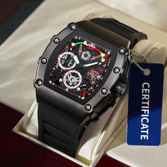 UTHAI CQ309 mode hommes montre étanche veilleuse calendrier seau à vin bracelet en Silicone montre à Quartz montres pour hommes