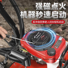 Petite Machine de labour rotative pour ameublissement du sol à quatre temps, fosses agricoles, économie de carburant et haute efficacité