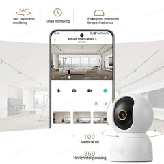 XIAOMI caméra intelligente 4, Wi-Fi double bande 6,8MP 4K HDR suivi AI, Vision nocturne, Audio bidirectionnel , Moniteur pour bébé de sécurité domestique, caméra pour animaux de compagnie