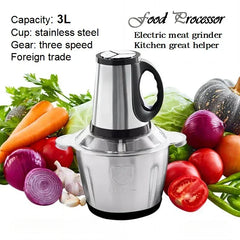 Hachoir à viande électrique en acier inoxydable, multifonctionnel, 3 vitesses, maison, commercial, robot culinaire, fabricant de saucisses, gar1995Mincer, bébé