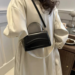 Sac à main en cuir PU de bonne qualité pour femmes, sac à bandoulière de couleur unie, petit fourre-tout pour femmes et filles