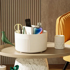 360 ° Boîte de rangement de maquillage rotative, organisateur de maquillage de bureau, porte-brosse cosmétique, rouge à lèvres, porte-crayon à sourcils, conteneur de bijoux