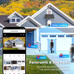 Tuya Smart Life APP 3MP WiFi batterie solaire suivi de mouvement Site patrouille PIR Surveillance sécurité extérieure PTZ couleur lumière caméra