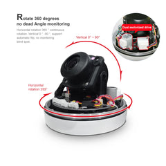 XMEYE-Caméra IP POE Ultra HD PTZ 4K, 8MP 5MP 4MP, anti-vandalisme, n'aime optique 5X, caméra de surveillance extérieure étanche en métal