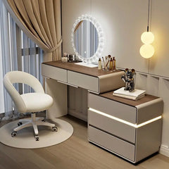 Commode à plinthes en bois massif, moderne et simple, style crème, pour petit appartement, table de maquillage, chambre à coucher, chevet intégré, nouvelle collection