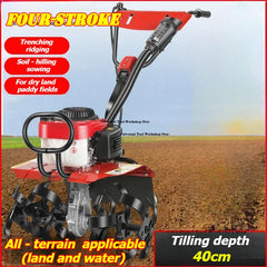 Petite Machine de labour rotative pour ameublissement du sol à quatre temps, fosses agricoles, économie de carburant et haute efficacité