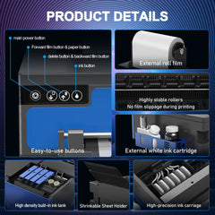 Imprimante A3 XP600 DTF, Machine d'impression par transfert Direct sur Film, impresora dtf a3 avec rouleau d'alimentation, imprimante de t-shirts pour tous les textiles