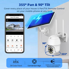 Tuya Smart Life APP 3MP WiFi batterie solaire suivi de mouvement Site patrouille PIR Surveillance sécurité extérieure PTZ couleur lumière caméra