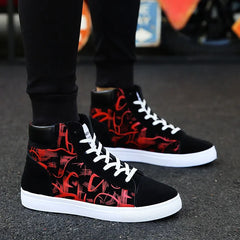 Baskets hommes toile chaussures respirant Cool chaussures de rue mâle marque baskets noir bleu rouge hommes chaussures décontractées 2023