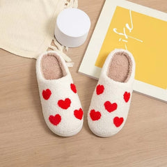 Pantoufles de mode familiale pour femmes et hommes, sandales plates chaudes de dessin animé pour la maison, mignonnes diapositives antidérapantes, chaussures de noël pour Couples, automne hiver 2024