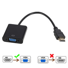 Adaptateur HDMI vers VGA 1080P, câble convertisseur HDMI mâle vers VGA femelle, convertisseur analogique numérique pour tablette, ordinateur portable, PC TV