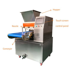 Four industriel en acier inoxydable, machine exécutive, petit biscuit, biscuit, biscuit, chi, gâteau, Chamonix, tunnel alimentaire, toast, jxCake Maker, production