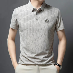 Polos College minimalistes à manches courtes pour hommes, col rabattu, respirant, mince, décontracté, mode polyvalente, été