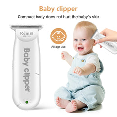 Kemei-Tondeuse à cheveux électrique portable pour bébé, mini machine à couper les cheveux pour enfants, rasoir silencieux aste, tondeuse à faible bruit, 1319