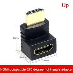 Adaptateur Compatible HDMI, convertisseur mâle à femelle à Angle droit de 90 à 270 degrés, connecteur HD 4K, prolongateur Mini/Micro Compatible HDMI