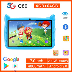 Nouveau 7 pouces Version mondiale 5G WiFi enfants tablettes Quad Core Android apprentissage éducation tablette PC 4GB RAM 64GB ROM cadeaux pour enfants