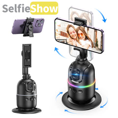 Selfieshow-Stabilisateur P03 avec suivi automatique du visage, cardan AI, support de téléphone de bureau tout-en-un, trépied pour smartphone, vidéo Vlog Live, 360 ° stabilisateur smartphone appareil photo perche