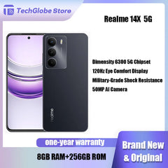 Realme 14X 5G Smartphone dimension 6300 5G Chipset 8GB RAM 256GB 50MP AI caméra 120Hz confort des yeux affichage 5000mAh batterie téléphone