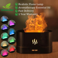 KINSCOTER – diffuseur d'arôme, humidificateur d'air ultrasonique à brume fraîche, brumisateur Led, lampe à flamme d'huile essentielle
