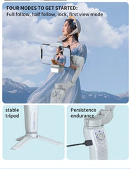 L7Cpro stabilisateur de cardan pour iPhone et android stabilisateur Portable pliable 3 axes téléphone cardan idéal pour les voyages Vlogging Shotting